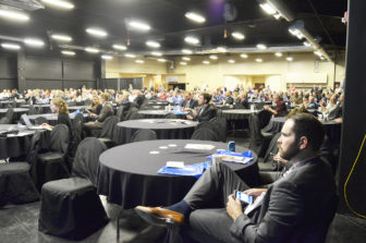 The 450 people gathered at the North Dakota Petroleum Council's annual meeting heard several speakers address the Dakota Access Pipeline. 