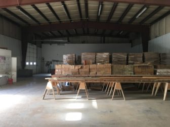 GFG Resource’s warehouse stacked high with drill core samples from the Rattlesnake Hills