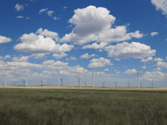 A small Wyoming wind farm with 66 turbines.