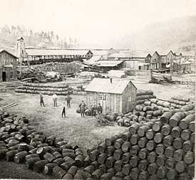 Barrels were used in the early days of oil to move it from one place to another. Often, the barrels were loaded onto barges and floated down Pennsylvania's major rivers to refineries in Pittsburgh, where it was turned into kerosene. 