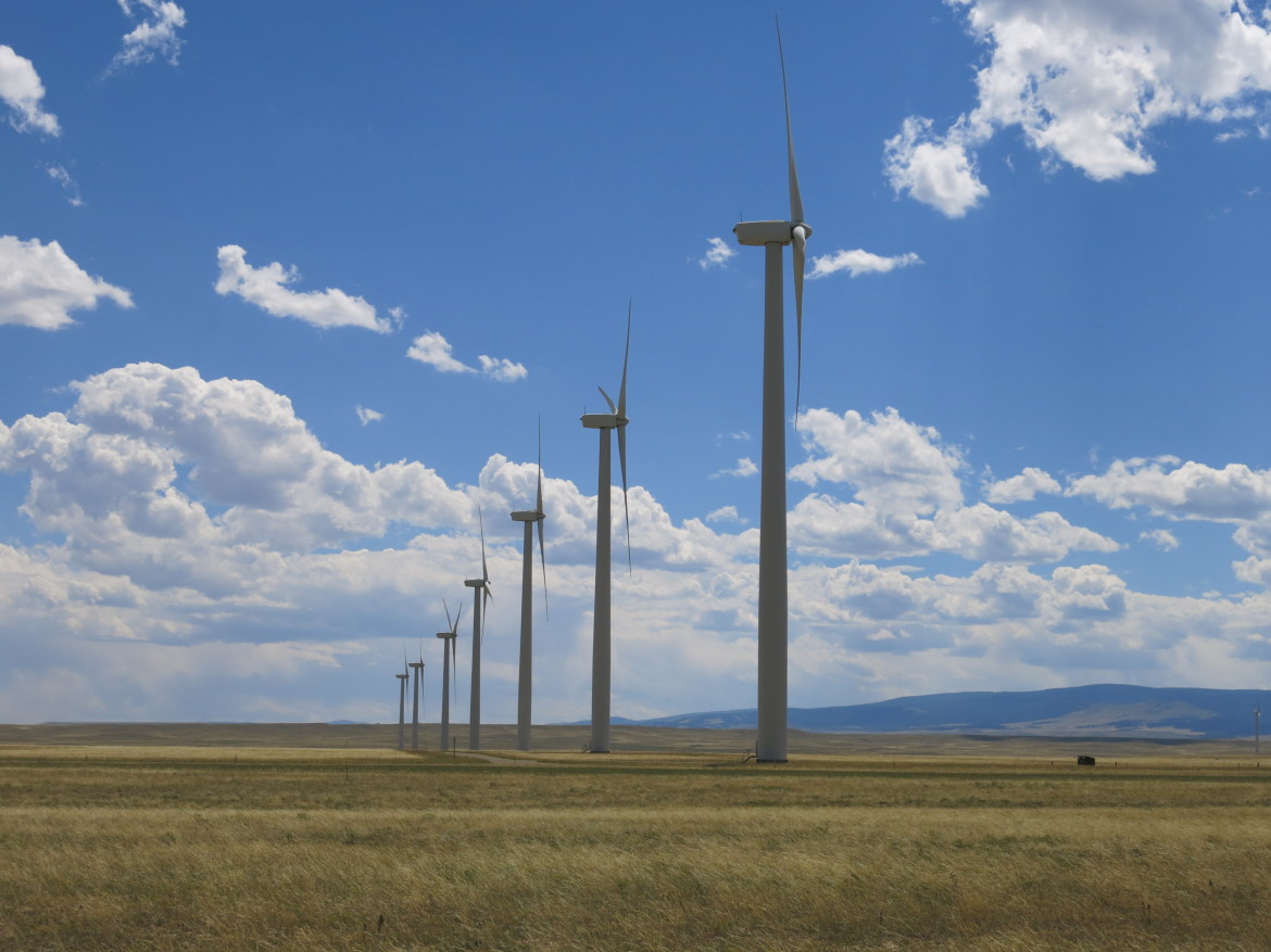 High Plains Wind Farm near McFadden, Wyoming. It is a small project, with just 66 turbines.