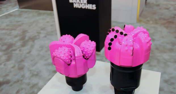 Baker Hughes painted a thousand drill bits pink to support breast cancer awareness.