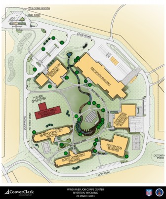 Sketch of Wind River Job Corps campus.