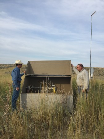Jeff Gillum and Jeff Campbell work for the Wyoming Oil and Gas Conservation Commission and are overseeing the state's project to plug abandoned coal bed methane wells.