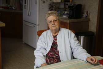 Donna Zofcin sits in her kitchen in Cheyenne, Wyoming.