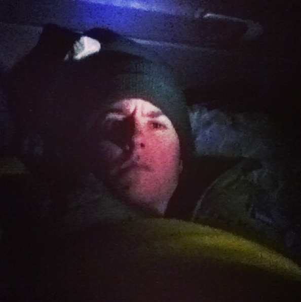 Sleeping in my car in October 2014 because all the hotel rooms were full while on a reporting trip in New Town, North Dakota. This doesn't happen anymore.