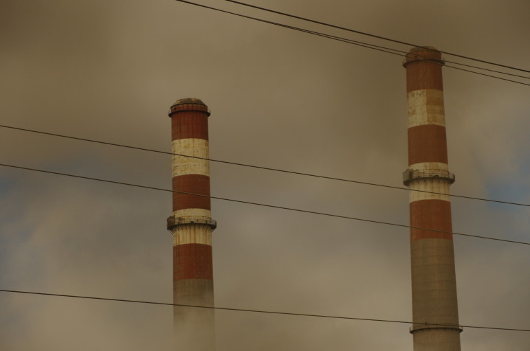 The smokestacks at the Comanche power plant in Pueblo, CO. 
