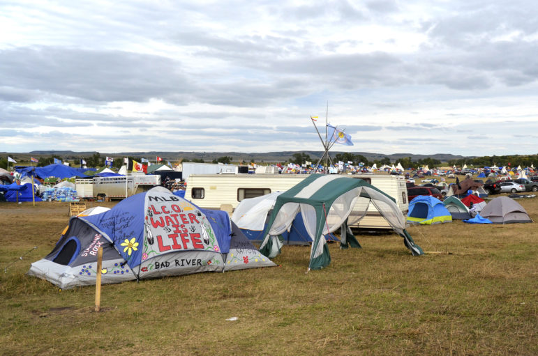 While thousands of protesters camp in tents and tepees to protest the Dakota Access Pipeline in North Dakota, the oil industry continues to advocate for the pipeline's construction.